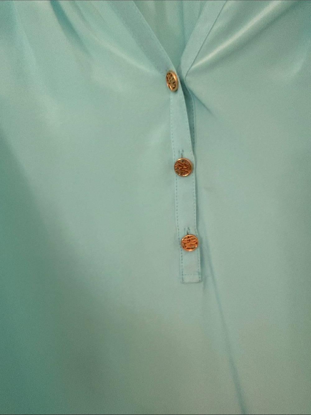 Lilly Pulitzer Turquoise Long-Sleeve Blouse medium - Picture 3 of 6